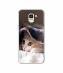 Amazon Brand - Solimo Designer Sleepy Kitten UV Printed Soft Back Case Mobile Cover for Samsung Galaxy J6