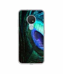 Amazon Brand - Solimo Designer Peacock Feather UV Printed Soft Back Case Mobile Cover for Nokia 6.2