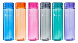 Amazon Brand - Solimo Water Bottle, 1000 ml, Set of 6, Multicolour