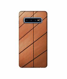 Amazon Brand - Solimo Designer Leather Texture 3D Printed Hard Back Case Mobile Cover for Samsung Galaxy S10 Plus