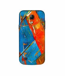 Amazon Brand - Solimo Designer Sky Blue and Orange Canvas 3D Printed Hard Back Case Mobile Cover for Samsung Galaxy S4 Mini