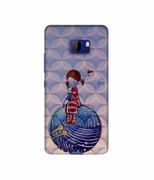 Amazon Brand - Solimo Designer Lady Vector Patternn 3D Printed Hard Back Case Mobile Cover for HTC U Ultra