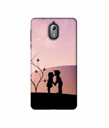 Amazon Brand - Solimo Designer Kiss-ing Couple 3D Printed Hard Back Case Mobile Cover for Nokia 3.1