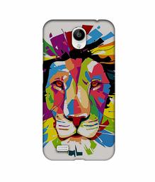 Amazon Brand - Solimo Designer Lion Multicolor Vector 3D Printed Hard Back Case Mobile Cover for Vivo Y21L