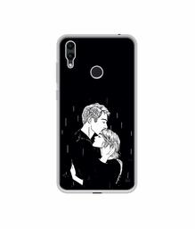 Amazon Brand - Solimo Designer Couples Standing in Rain UV Printed Soft Back Case Mobile Cover for Huawei Honor 8C