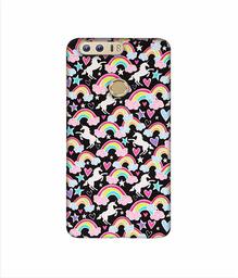 Amazon Brand - Solimo Designer Unicorn Texture 3D Printed Hard Back Case Mobile Cover for Huawei Honor 8