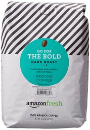 AmazonFresh Go For The Bold Ground Coffee, Dark Roast, 32 Ounce