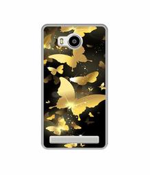 Amazon Brand - Solimo Designer Golden Butterfly Pattern UV Printed Soft Back Case Mobile Cover for Lenovo A7700