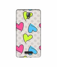 Amazon Brand - Solimo Designer Multicolor Heart 3D Printed Hard Back Case Mobile Cover for Micromax Canvas Pace 4G Q416