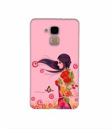 Amazon Brand - Solimo Designer Lady Vector Pattern 3D Printed Hard Back Case Mobile Cover for Huawei Honor 5c