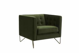 Amazon Brand – Rivet Brooke Contemporary Mid-Century Modern Tufted Velvet Living Room Chair, 35