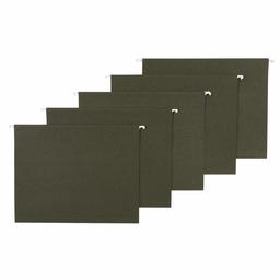 AmazonBasics Recycled Hanging Folders, Letter Size, Standard Green, no tabs, 25 per Box