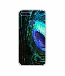 Amazon Brand - Solimo Designer Peacock Feather UV Printed Soft Back Case Mobile Cover for Huawei Honor 7A