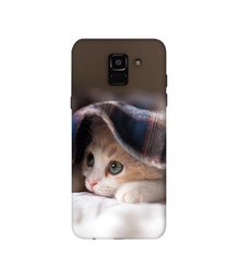 Amazon Brand - Solimo Designer Sleepy Kitten 3D Printed Hard Back Case Mobile Cover for Samsung Galaxy J6