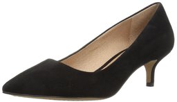 206 Collective Amazon Brand Women's Queen Anne Kitten Heel Dress Pump, Black, 12 B US