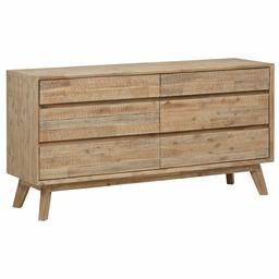 Amazon Brand – Stone & Beam Rylee Modern Acacia Wood 6-Drawer Bedroom Dresser, 61