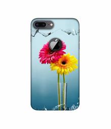 Amazon Brand - Solimo Designer Sun Flower 3D Printed Hard Back Case Mobile Cover for Apple iPhone 8 Plus (with Logo Cut)