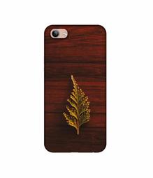 Amazon Brand - Solimo Designer Leaf on Wood 3D Printed Hard Back Case Mobile Cover for Vivo Y81i