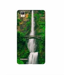 Amazon Brand - Solimo Designer Waterfall 3D Printed Hard Back Case Mobile Cover for Oppo F1