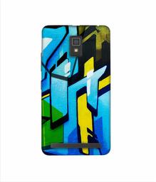 Amazon Brand - Solimo Designer Blue and Yellow Texture 3D Printed Hard Back Case Mobile Cover for Lenovo A6600