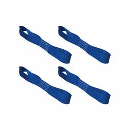 AmazonBasics Soft Loop Motorcycle Tie Down Straps, Blue, 4-Pack