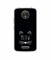 Amazon Brand - Solimo Designer Meow UV Printed Soft Back Case Mobile Cover for Motorola Moto C Plus