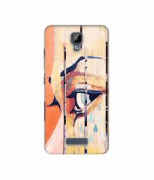 Amazon Brand - Solimo Designer Potrat On Wood 3D Printed Hard Back Case Mobile Cover for Gionee P7 Max