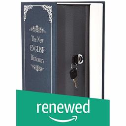 (Renewed) Amazon Brand - Solimo Metal Book Safe Style Locker (Blue)