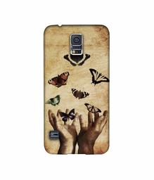 Amazon Brand - Solimo Designer Butterflies 3D Printed Hard Back Case Mobile Cover for Samsung Galaxy S5 i9600