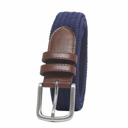 Amazon Essentials Ceinture tressée tissée extensible pour hommes, navy, W46''