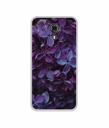 Amazon Brand - Solimo Designer Purple Flowers UV Printed Soft Back Case Mobile Cover for Micromax Yu Yureka Black