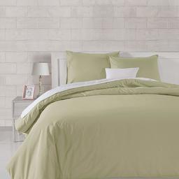 AmazonBasics Lightweight Percale Cotton Sheet Set, Taupe