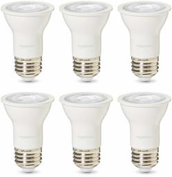 AmazonBasics Commercial Grade LED Light Bulb | 50-Watt Equivalent, PAR16, Soft White, Dimmable, 6-Pack (Renewed)