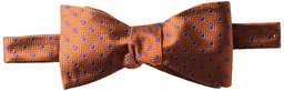 Corbata de lazo de seda para hombre, diseño clásico con lunares, color naranja, talla única