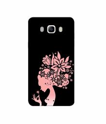 Amazon Brand - Solimo Designer Pink Color Lady Vector 3D Printed Hard Back Case Mobile Cover for Samsung Galaxy J5 (2016)