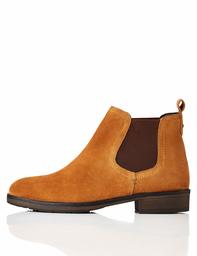 find. Casual Suede Stivali Chelsea, Marrone Tan), 36 EU