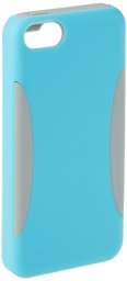 AmazonBasics PC / Silicone Case for iPhone 5C Cyan Blue / Grey