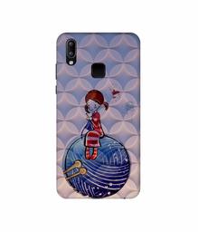 Amazon Brand - Solimo Designer Lady Vector Patternn 3D Printed Hard Back Case Mobile Cover for Vivo Y95