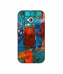 Amazon Brand - Solimo Designer Rectangle Color 3D Printed Hard Back Case Mobile Cover for Motorola Moto E 2nd Generation