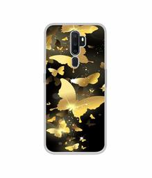 Amazon Brand - Solimo Designer Golden Butterfly Pattern UV Printed Soft Back Case Mobile Cover for Oppo A9 (2020)