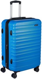 AmazonBasics Valise de voyage à roulettes pivotantes, Bleu clair, 68 cm