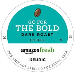 AmazonFresh Go For the Bold, Dark Roast Coffee, Single Serve Cups, 12 Count