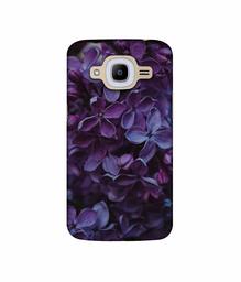 Amazon Brand - Solimo Designer Purple Flowers UV Printed Soft Back Case Mobile Cover for Samsung Galaxy J2 (2016)