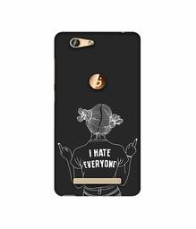 Amazon Brand - Solimo Designer I Hate Everyone 3D Printed Hard Back Case Mobile Cover for Gionee F103 Pro