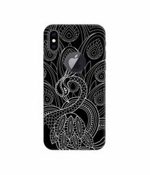 Amazon Brand - Solimo Designer Peacock Feather Pattern 3D Printed Hard Back Case Mobile Cover for Apple iPhone Xs Max (Logo Cut)