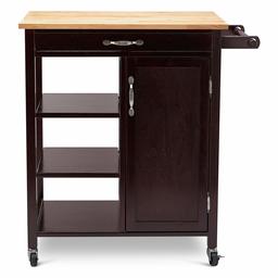 Civet Home 2-Toned Kitchen Cart, Espresso