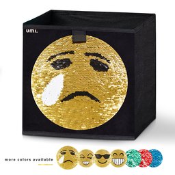 UMI foldable cube sequin bin (Sad, Set of 1)