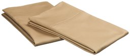 Pike Street 1000-Thread Count Luxury Single-Ply Sateen Standard Pillowcase, Set of 2, Linen