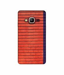 Amazon Brand - Solimo Designer Red and Purple Brick 3D Printed Hard Back Case Mobile Cover for Samsung Z2