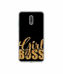 Amazon Brand - Solimo Designer Sparkle Girl Boss UV Printed Soft Back Case Mobile Cover for Nokia 2.3